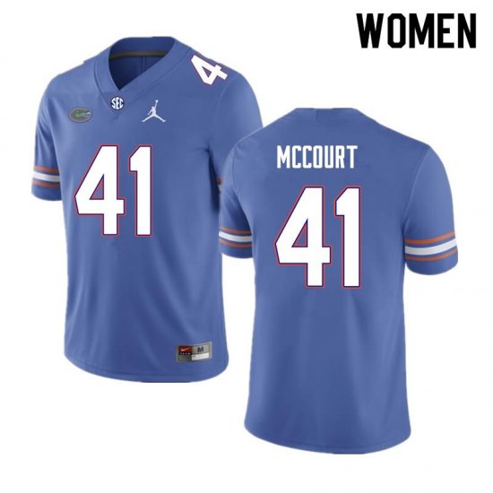 Women's Florida Gators #41 Alex McCourt NCAA Nike Royal Authentic Stitched College Football Jersey QWK6462ZA